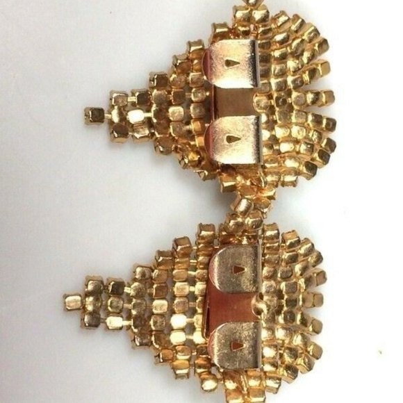 Accessories Vintage Rhinestones Shoe Clips Gold Tone Metal Poshmark